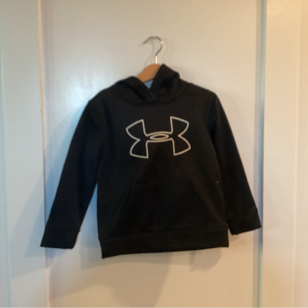 Under Armour Kids Black Hoodie with White Logo